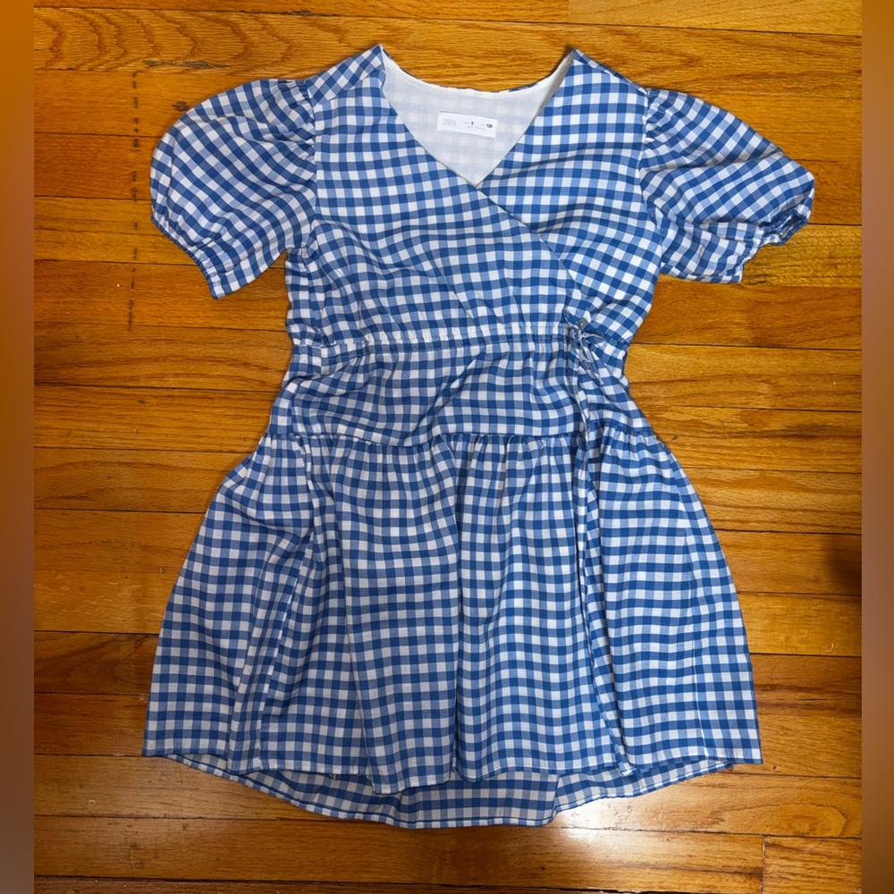 Girls Gingham Print Dress